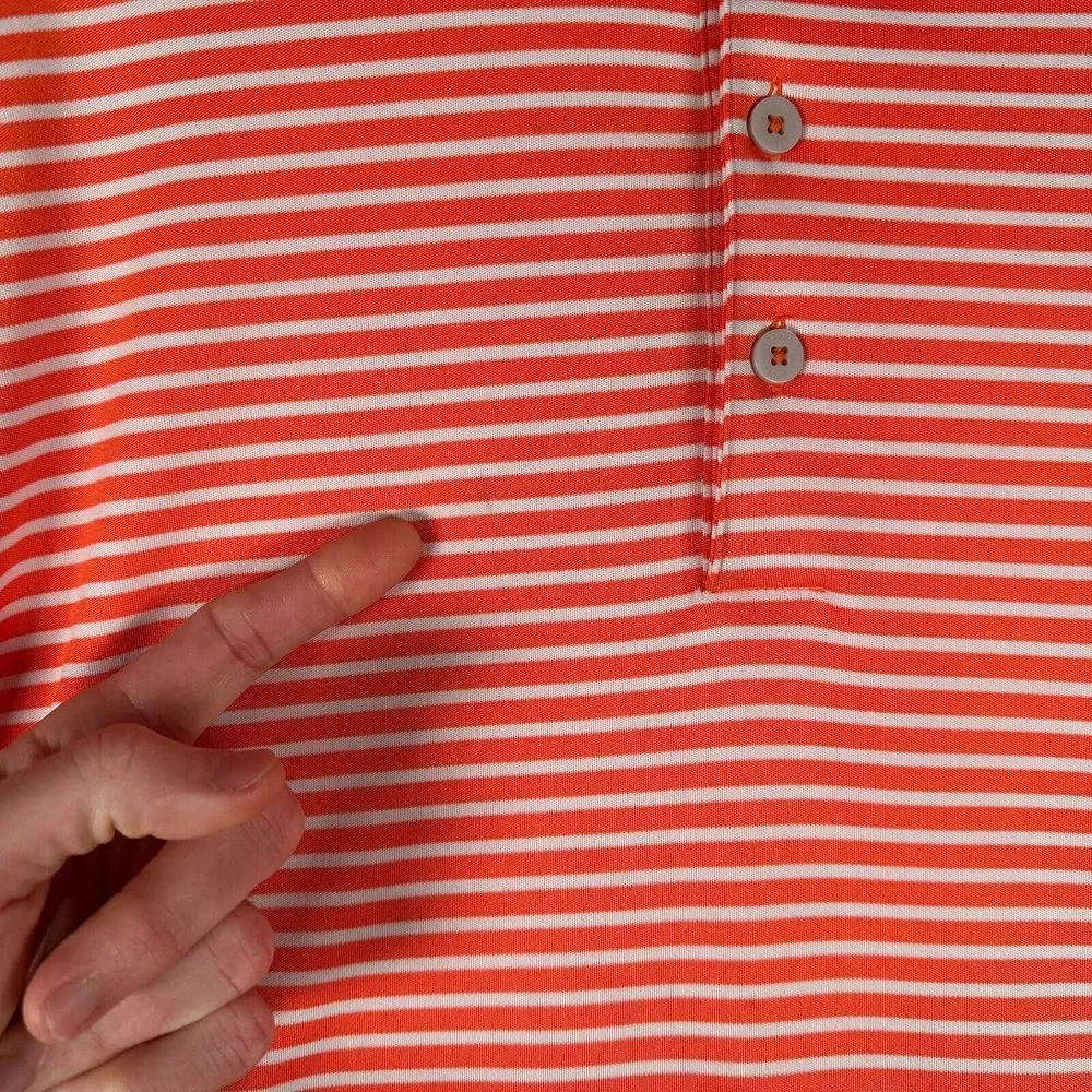 Pinehurst By Adidas Polo Shirt Mens‎ Large Orange Golf Putter Boy Logo 1895